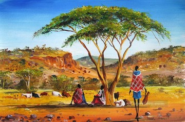 アフリカ人 Painting - アフリカのナイバシャのどこか
